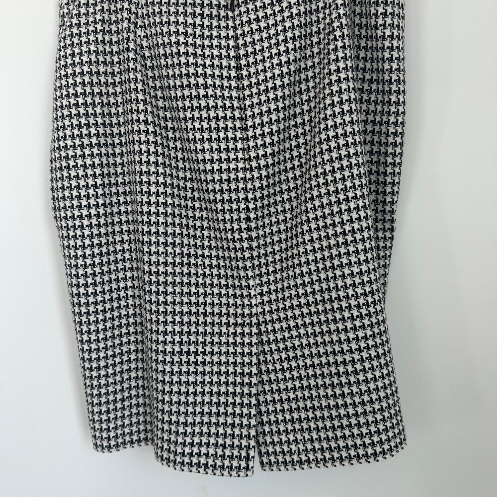 White House Black Market Houndstooth Blazer & Skirt Set | Classic Black & White - Picture 13 of 14